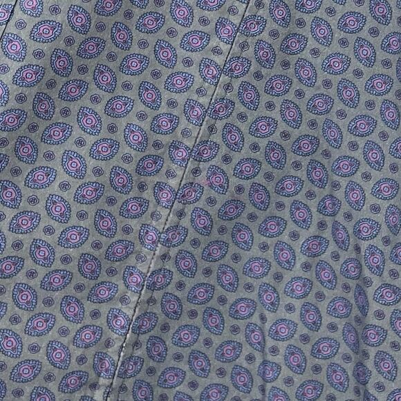 Thomas Dean Button Down Shirt Long sleeve Retro 70’s Funky Pattern size XL - Picture 8 of 12